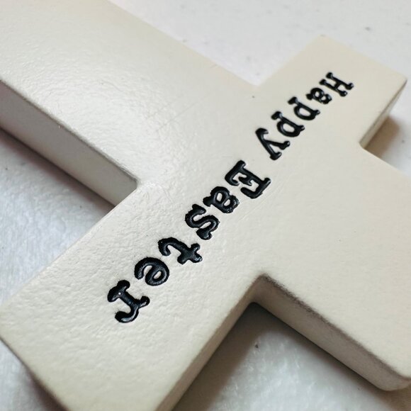 Small Easter Cross decoration Reversible tiered tray - he is risen-Happy Easter - Picture 6 of 8